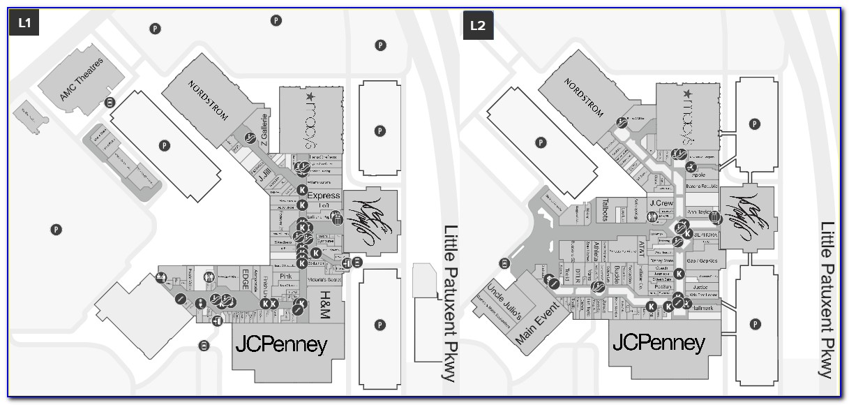 Columbia Town Center Mall Map