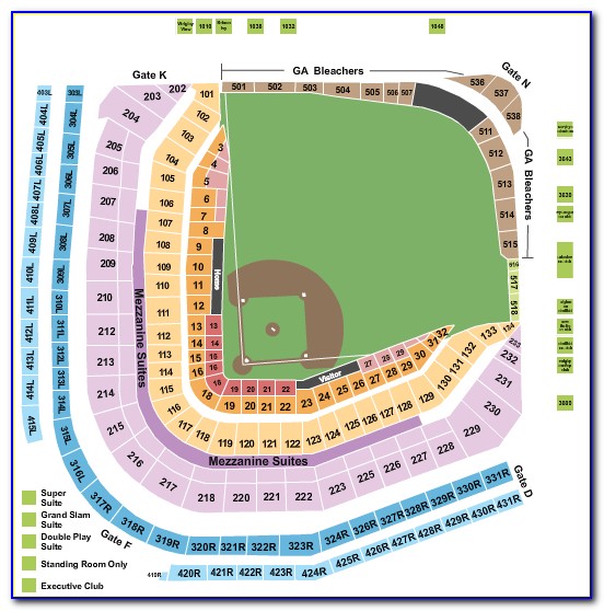 Cubs Seating Map 2021