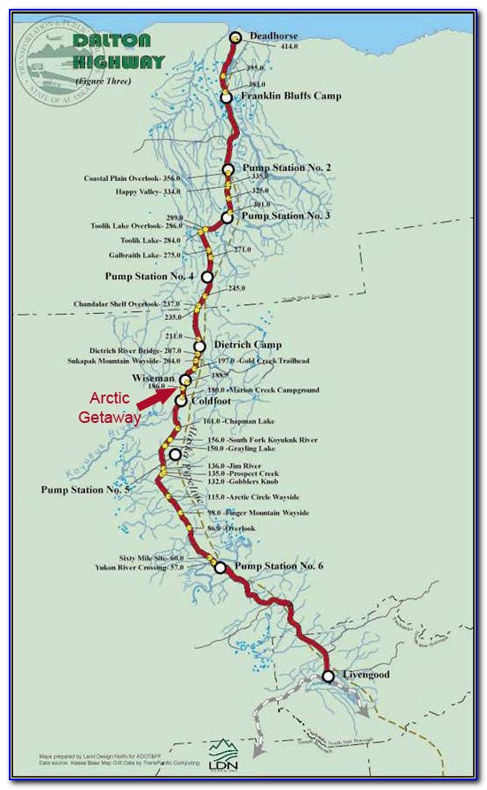 Dalton Highway Alaska Map