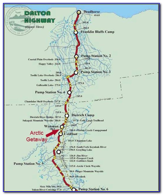 Dalton Highway Milepost Map