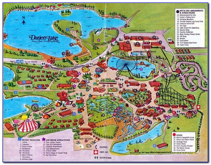 Darien Lake Campsite Map