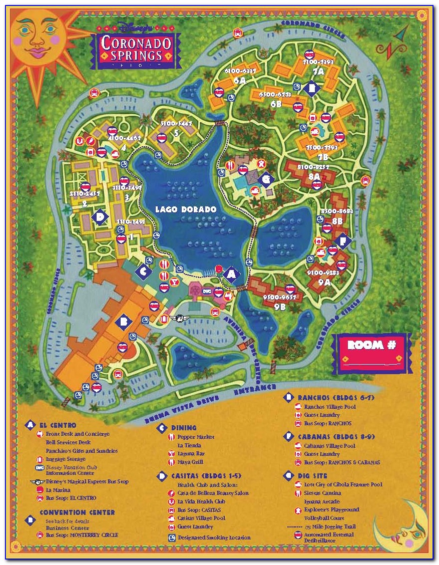 Disney Coronado Springs Resort Map 2019