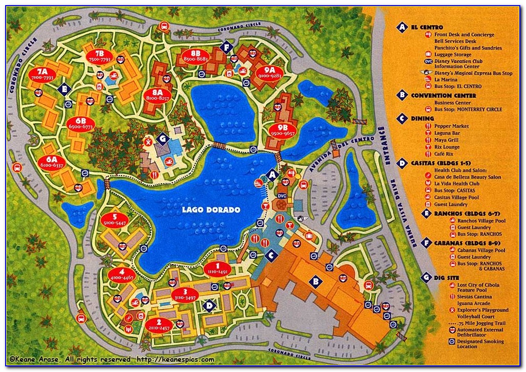 Disney Coronado Springs Resort Room Map