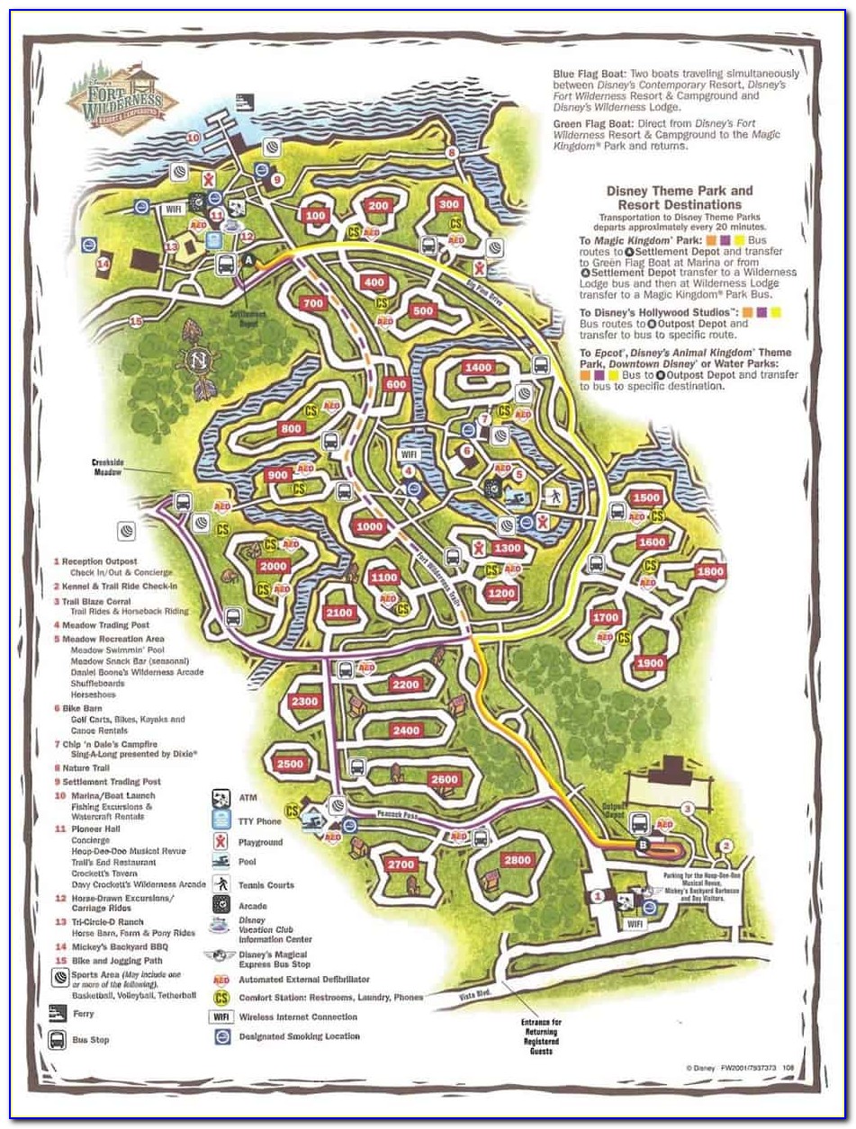 Disney Fort Wilderness Campground Loop Map