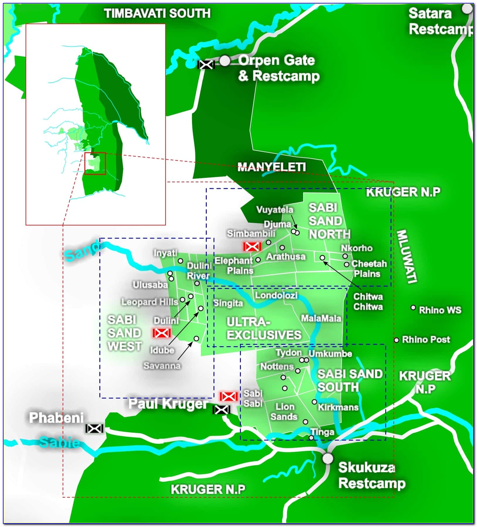 Djuma Sabi Sands Map