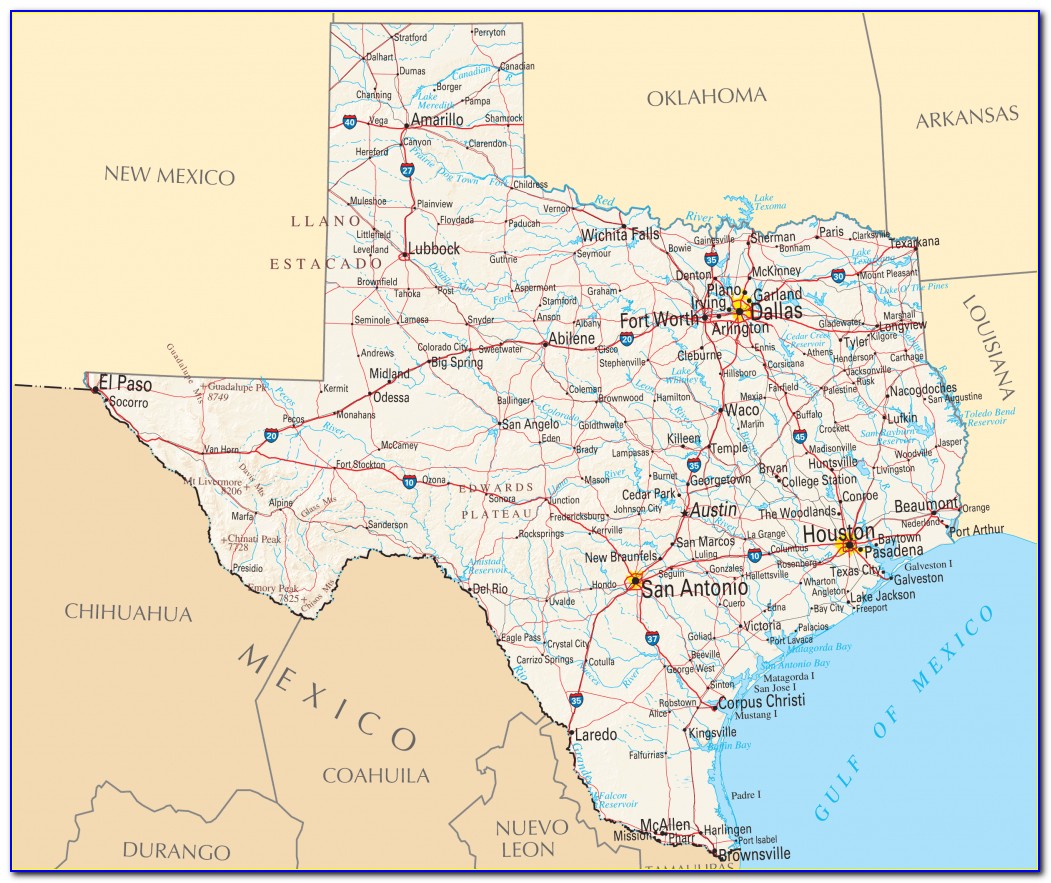 Driving Map Of San Antonio Texas