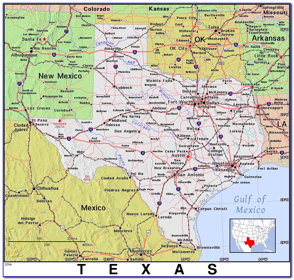 Driving Map Of West Texas