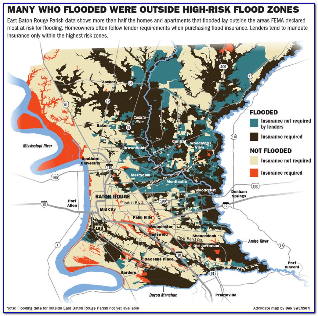 East Baton Rouge Flood Map