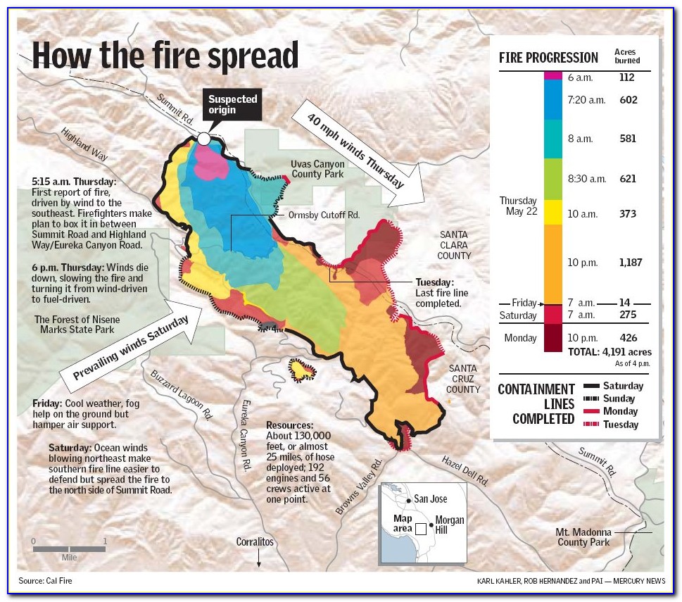 East San Jose Fire Map