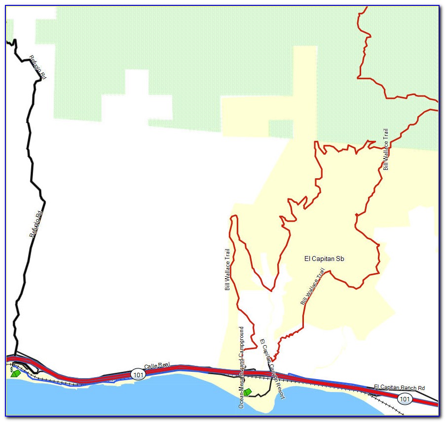 El Capitan Beach Camping Map