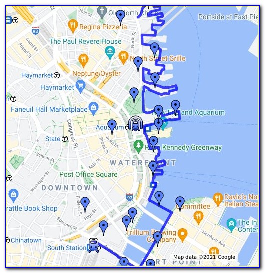 Encore Boston Harborwalk Map