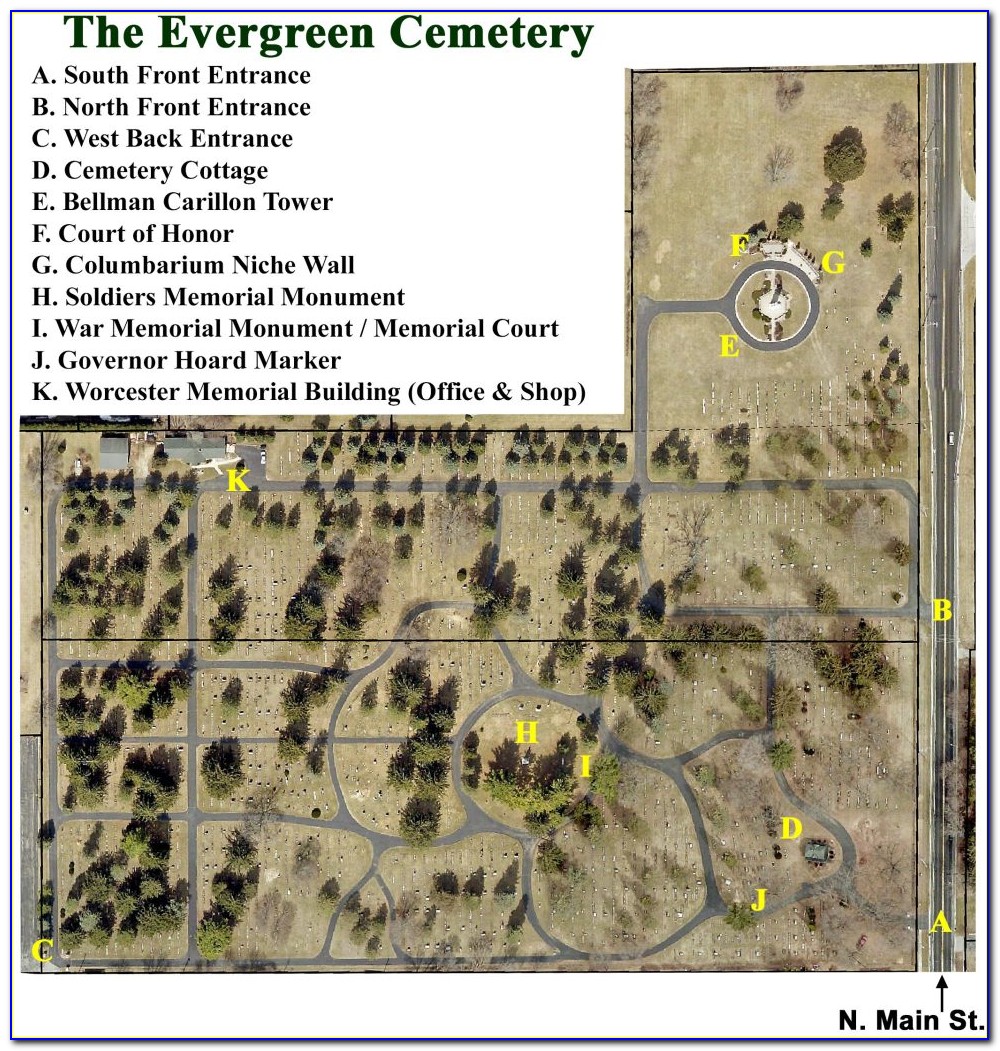 Evergreen Cemetery Map Colorado Springs