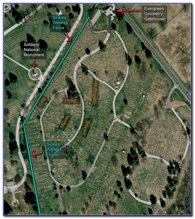 Evergreen Washelli Cemetery Map