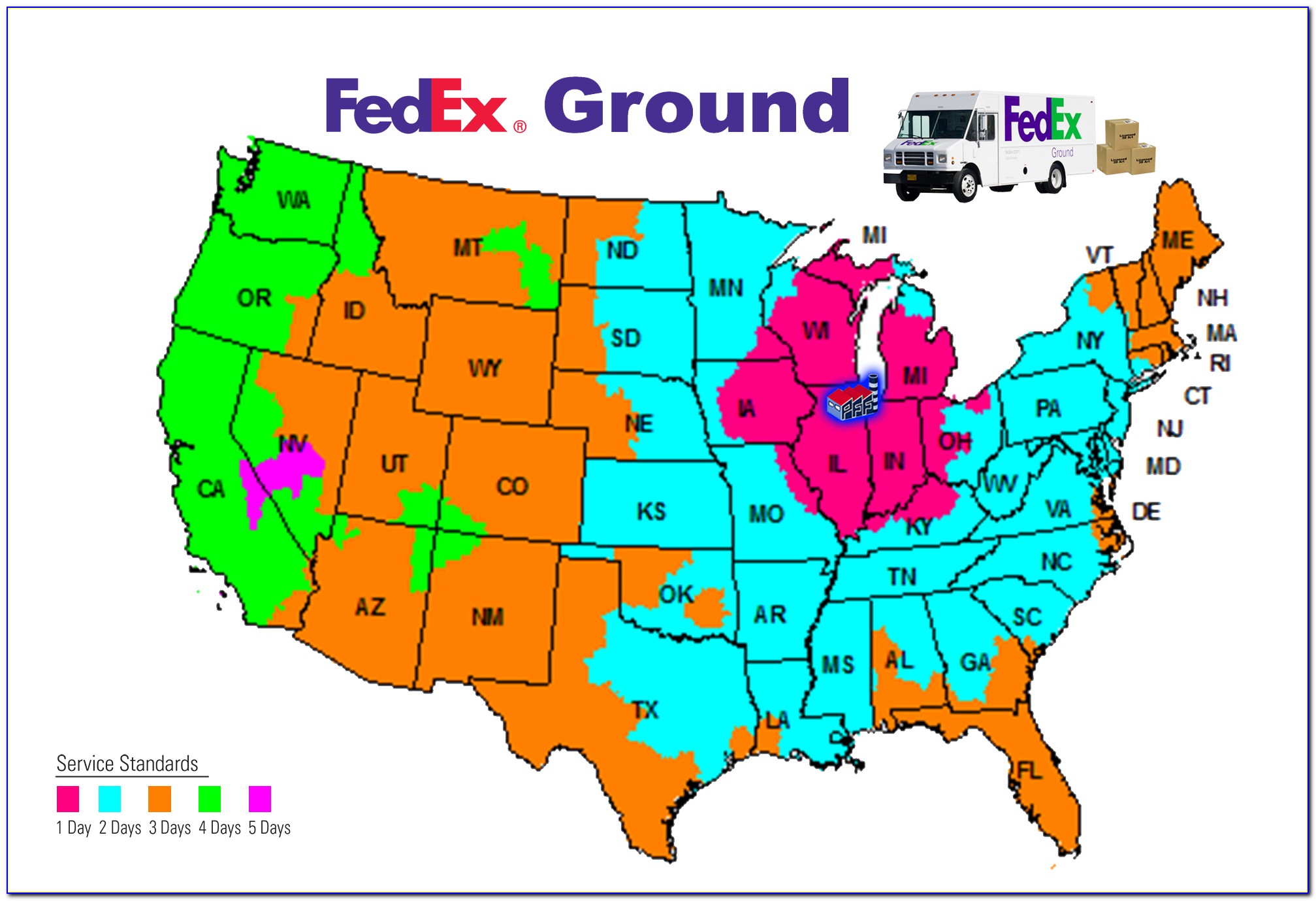 Fedex Ground Freight Map