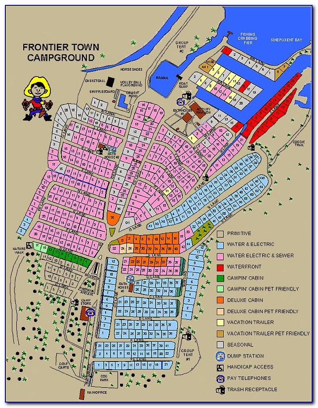 Frontier Town Campground Map 2019 Calendar