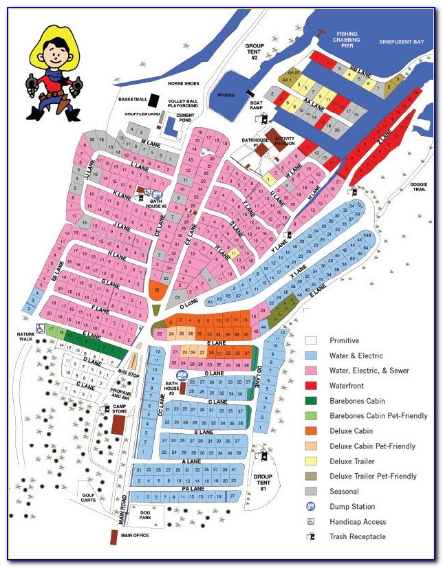 Frontier Town Campground Map
