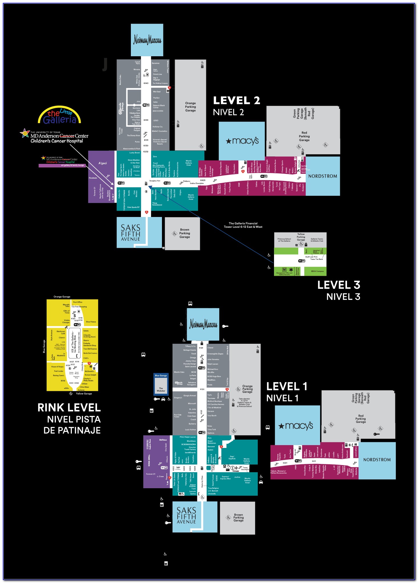 Galleria Mall Dallas Parking Map