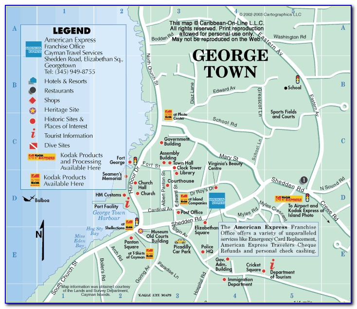 Georgetown Grand Cayman Cruise Port Map