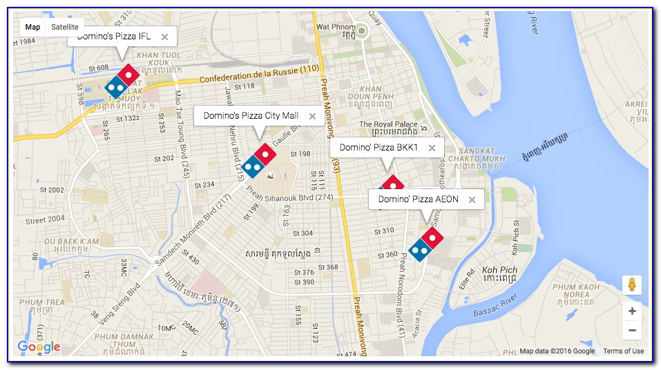 Google Maps Domino's Pizza