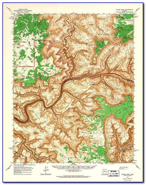 Grand Canyon Terrain Map