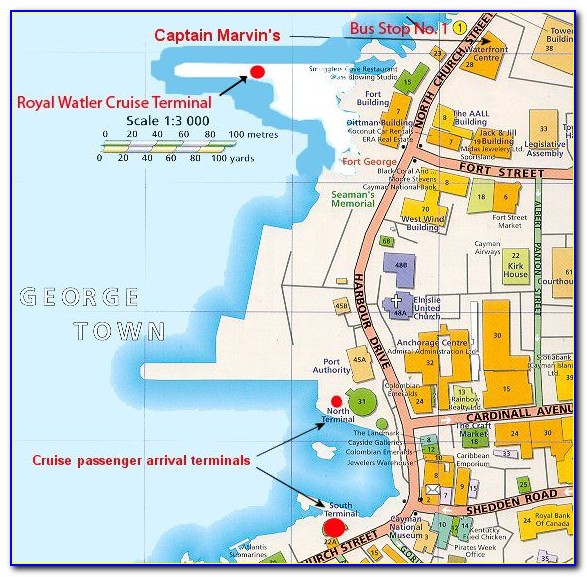 Grand Cayman Cruise Port Map