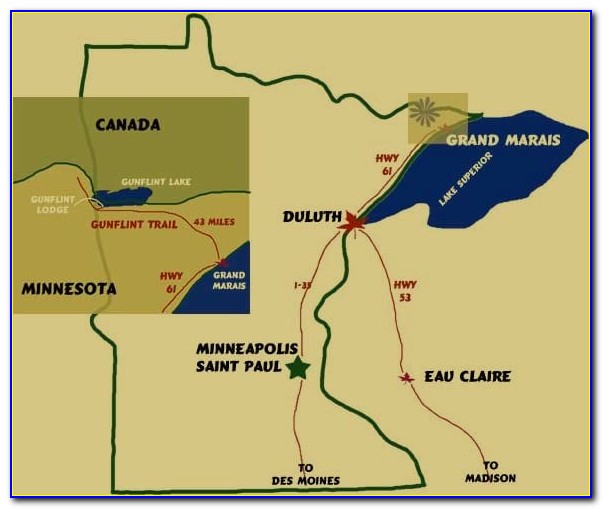 Gunflint Trail Lakes Map
