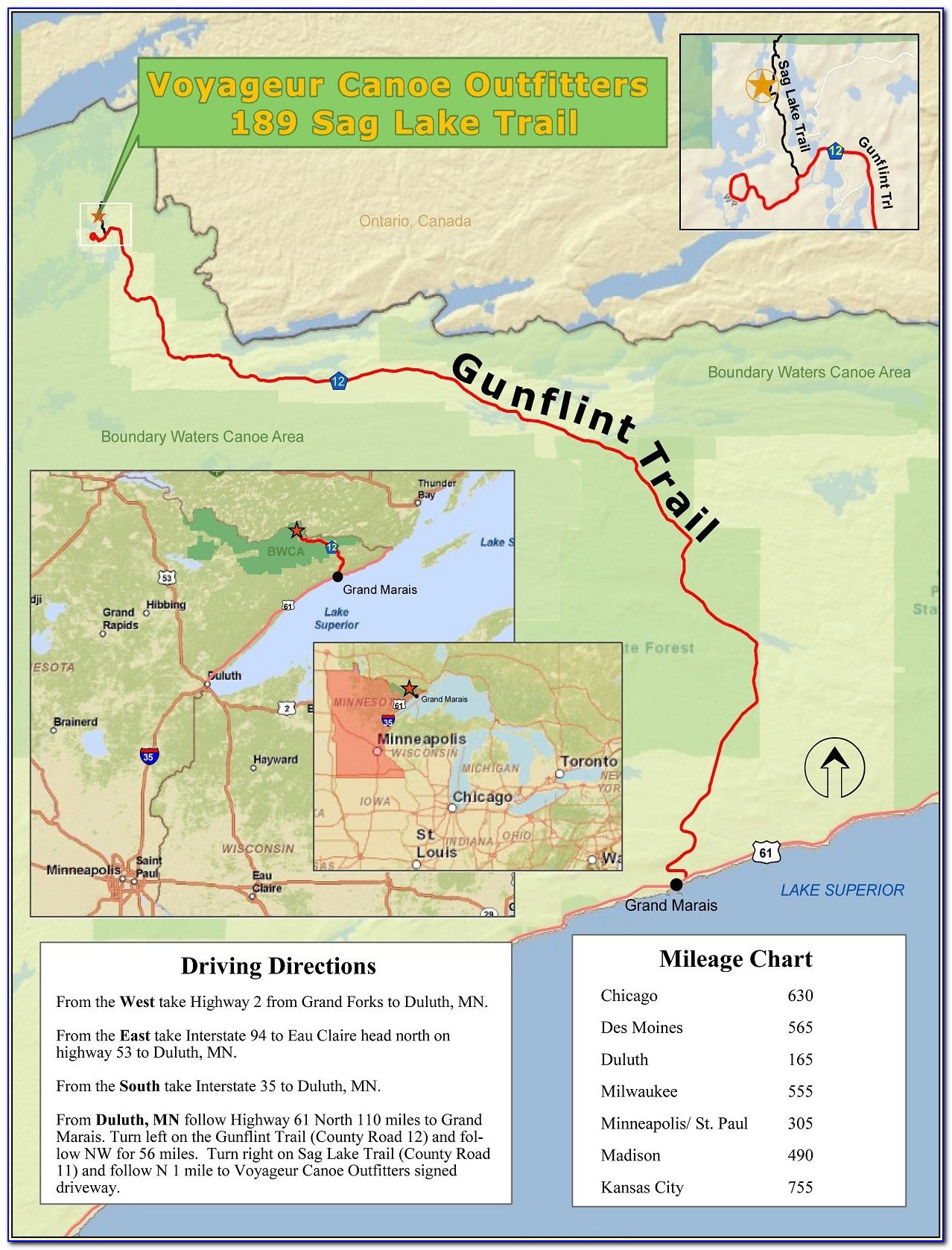 Gunflint Trail Resorts Map