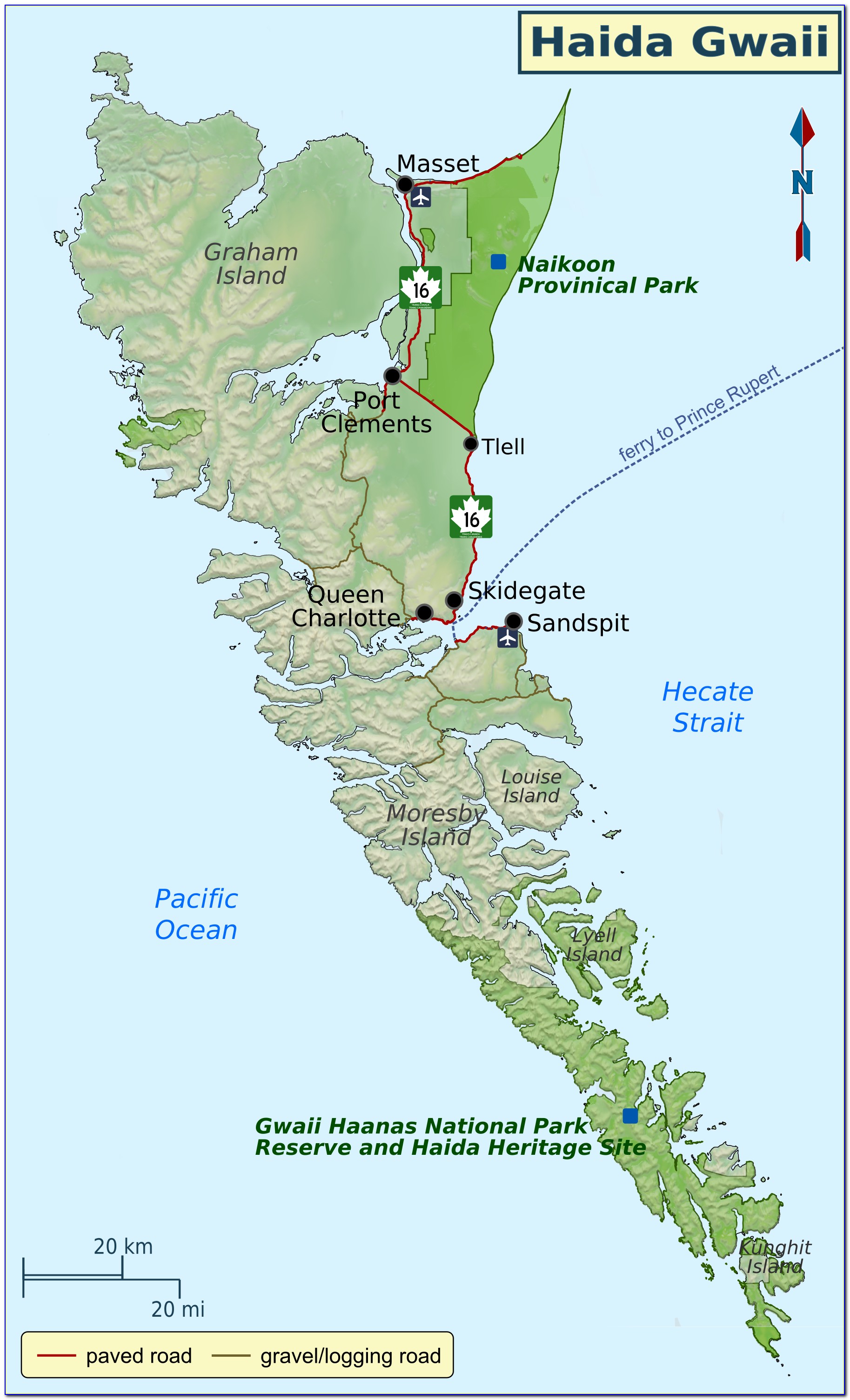 Haida Gwaii Map Bc