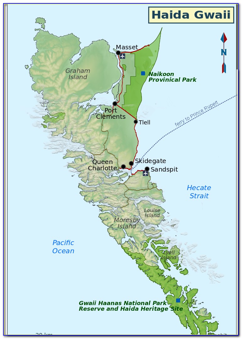 Haida Gwaii Topographic Map