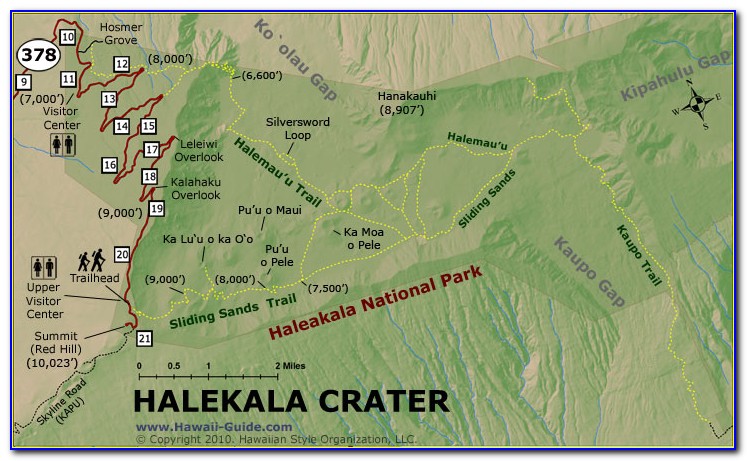 Haleakala Ridge Trail Map