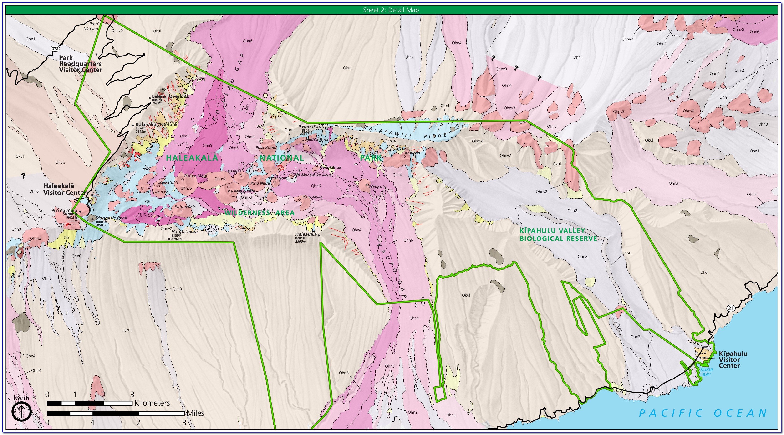 Haleakala Sliding Sands Trail Map