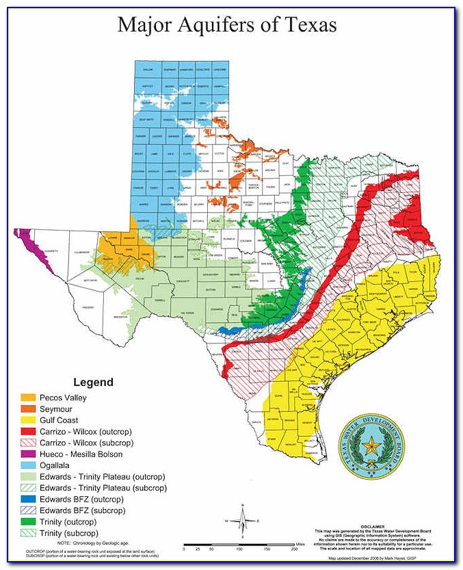 Hickory Aquifer Texas Map