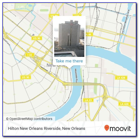 Hilton Riverside New Orleans Hotel Map