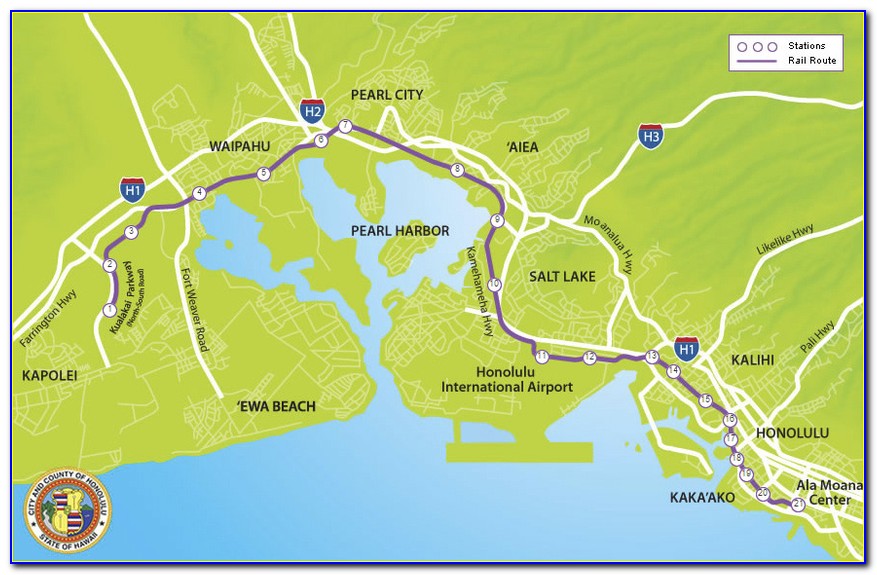 Honolulu Bus Route 8 Map