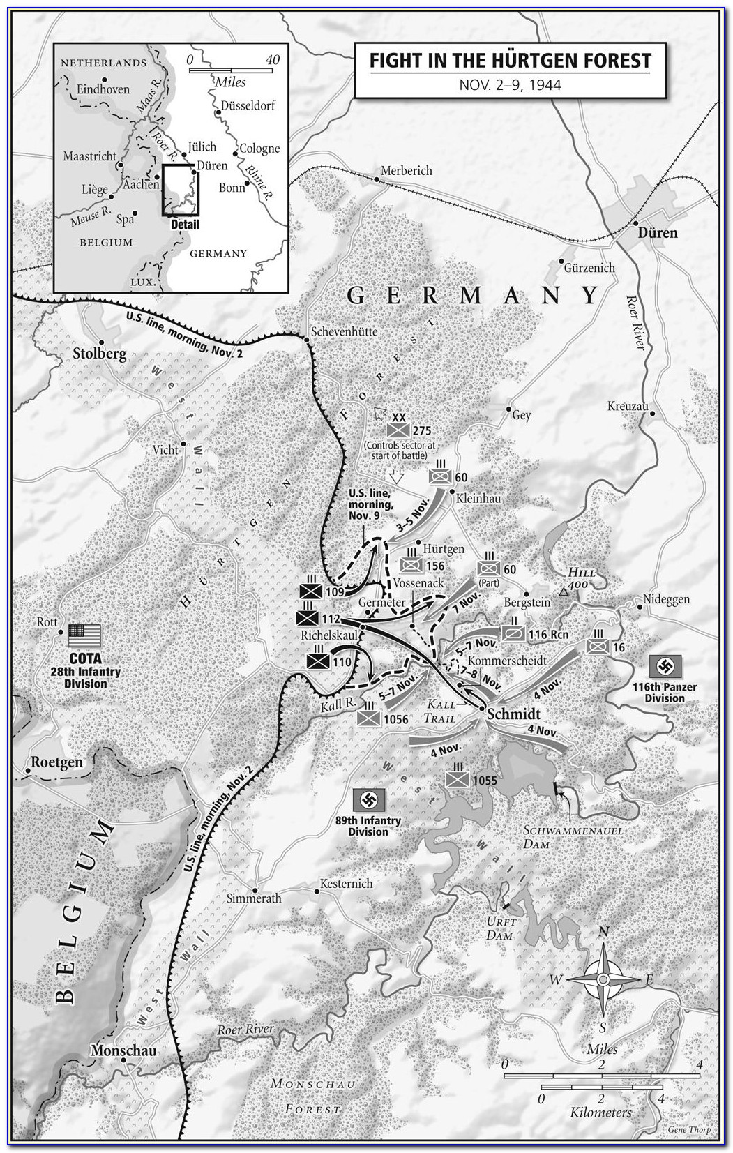 Hürtgen Forest Battle Map