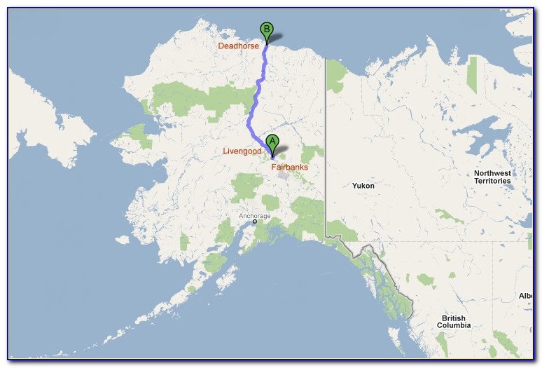 James Dalton Highway Alaska Map