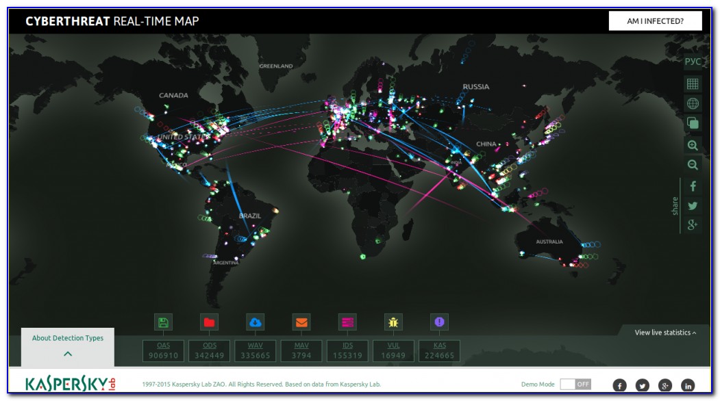 Kaspersky Hack Attack Map