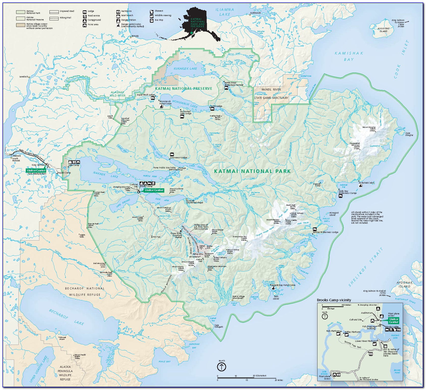 Katmai National Park Alaska Map