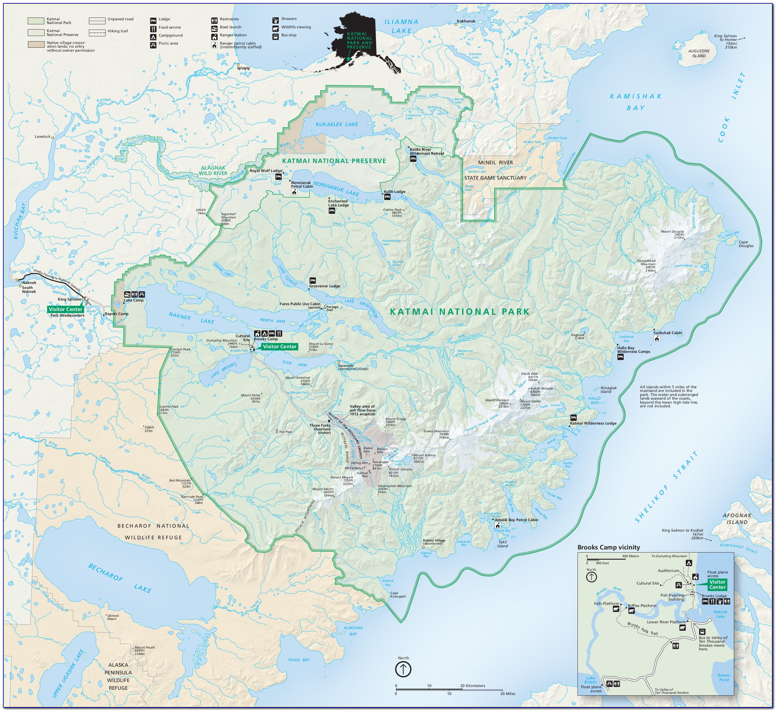 Katmai National Park Map