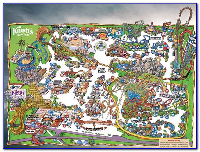 Knott's Berry Farm Park Map 2020