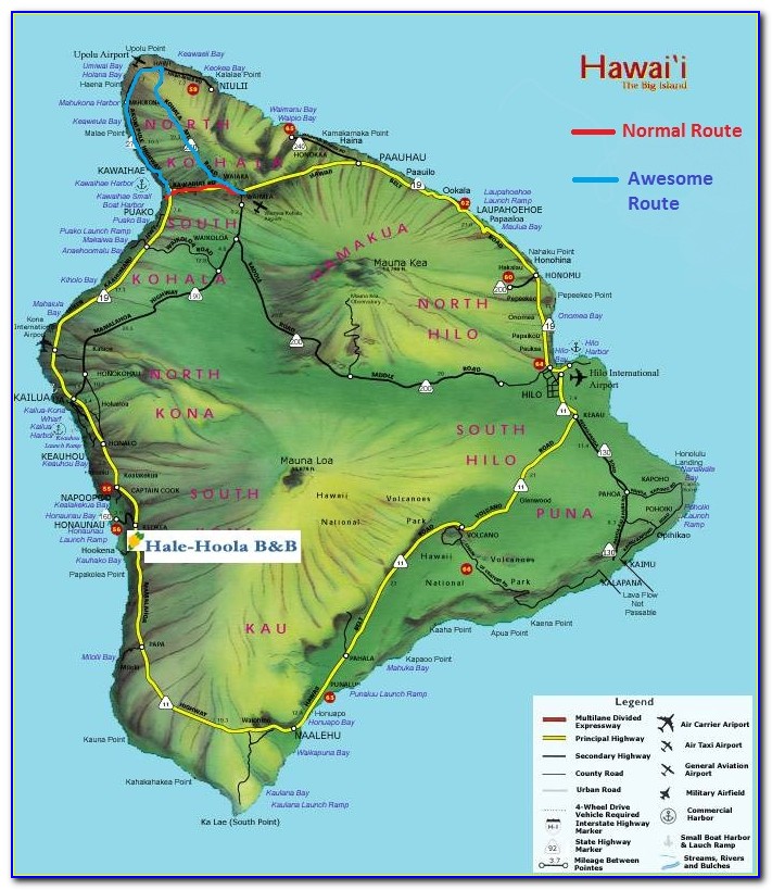 Kohala Coast Hawaii Map