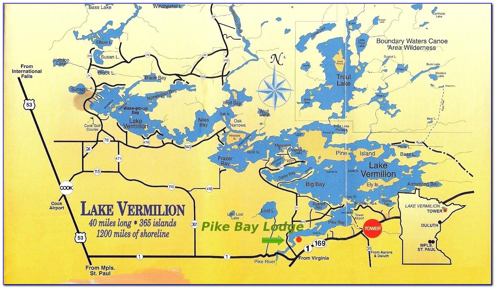 Lake Vermilion Mn Map