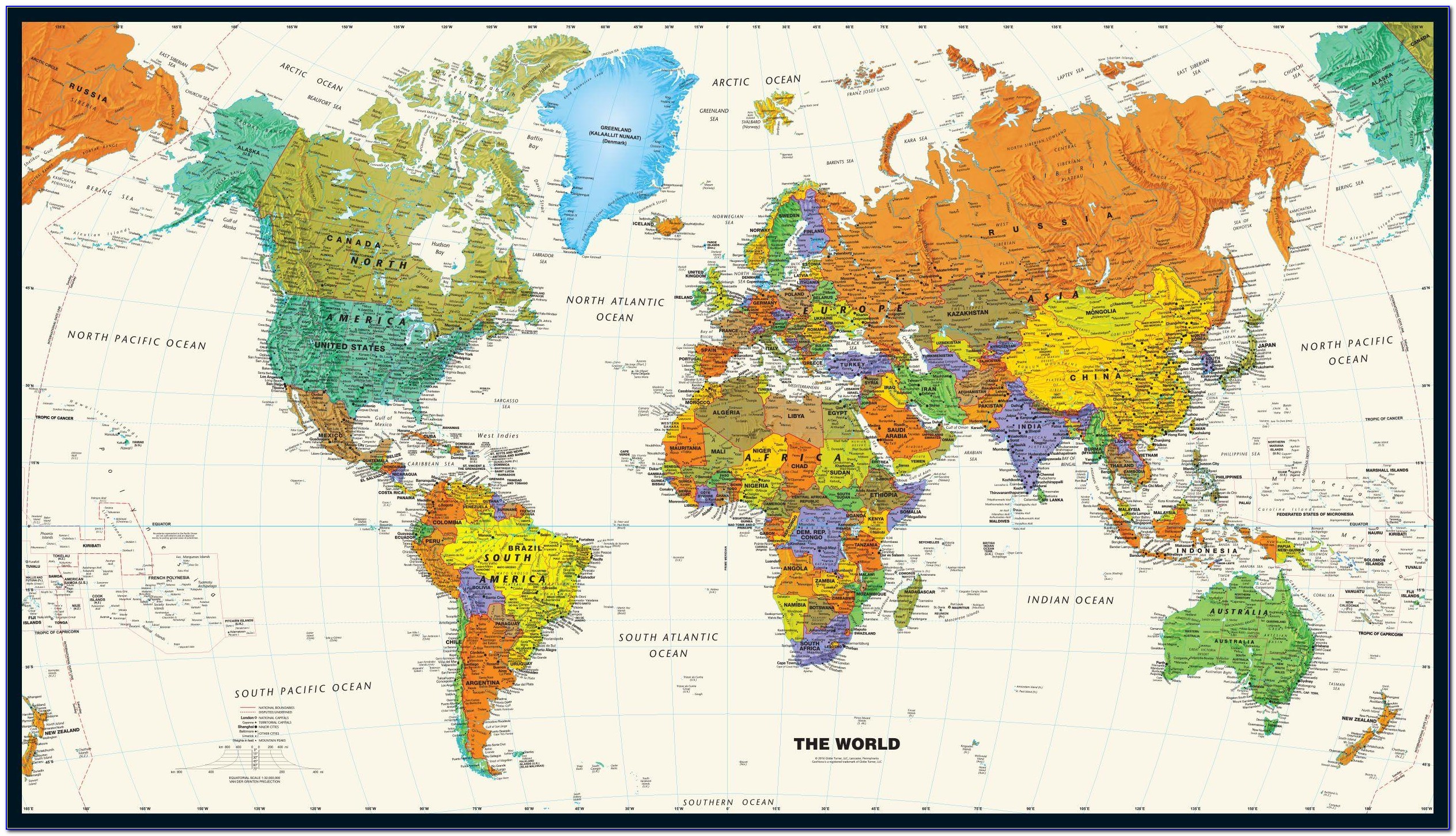Large Printable World Map Outline Pdf