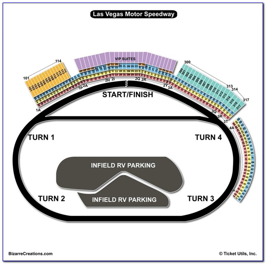 Las Vegas Motor Speedway Parking Map