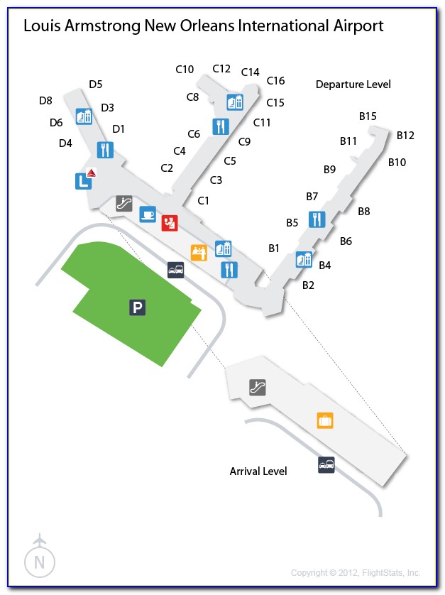 Louis Armstrong Airport Layout