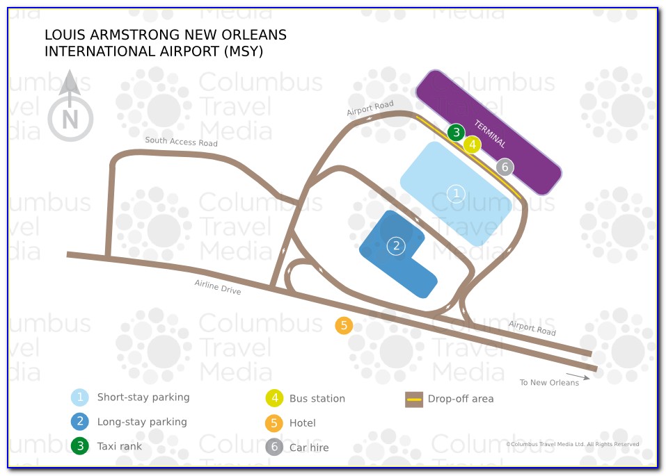 Louis Armstrong International Airport Map