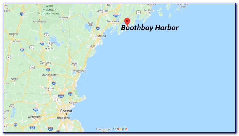 Map Of Boothbay Harbor Maine