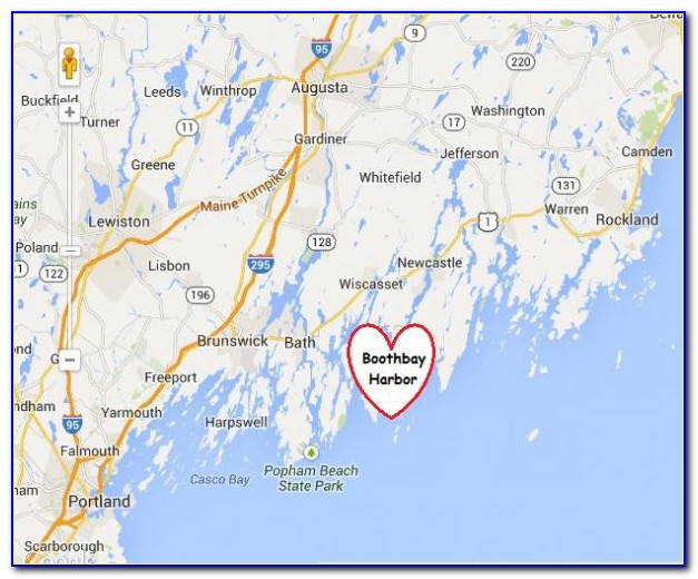 Map Of Downtown Boothbay Harbor Maine