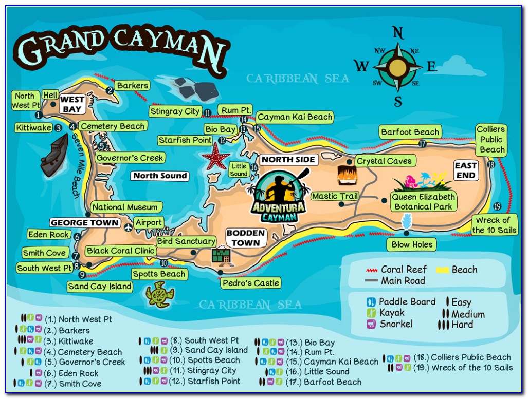 Map Of Grand Cayman Island Cruise Port
