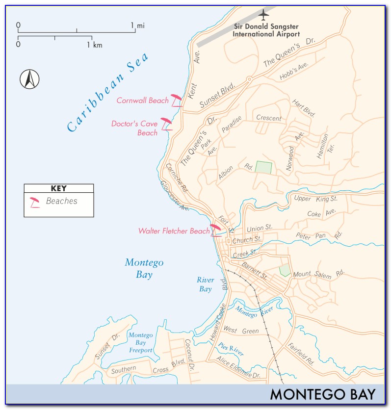 Map Of Saint Martin Beaches